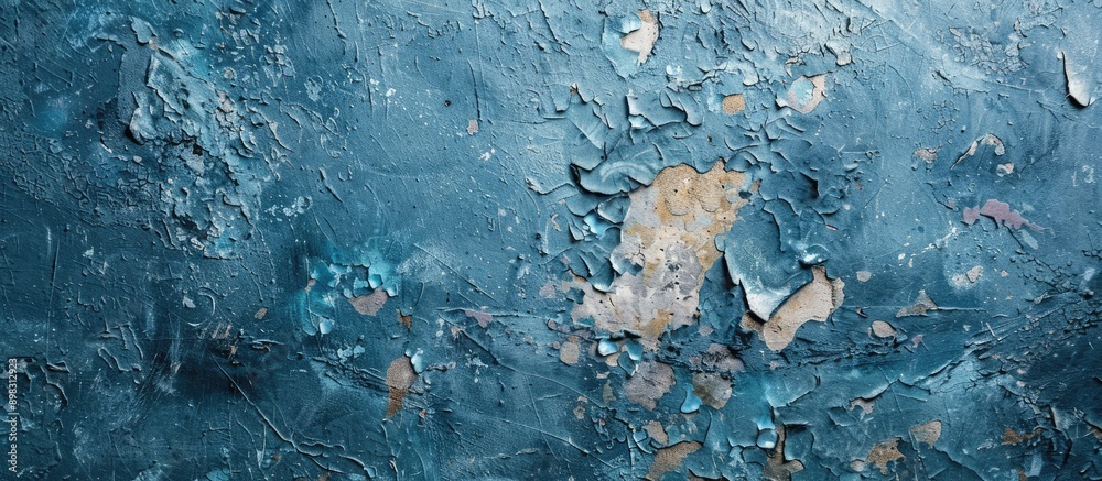 Aufkleber abstract blue plaster concrete texture with a stone surface for a postcard featuring copy space for 