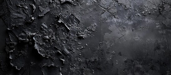 Black textured abstract background with copy space image