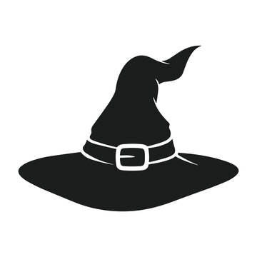 recommend clip art: A Halloween witch hat silhouette vector