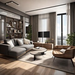 Fototapeta premium living room interior