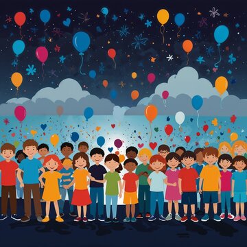 Smiles Around the World: A Vibrant Celebration of Youth and Friendship