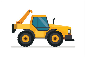  realistic Telehandler Construction vehicle vector artwork illustration