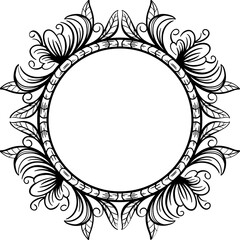 Luxury vintage frame line art