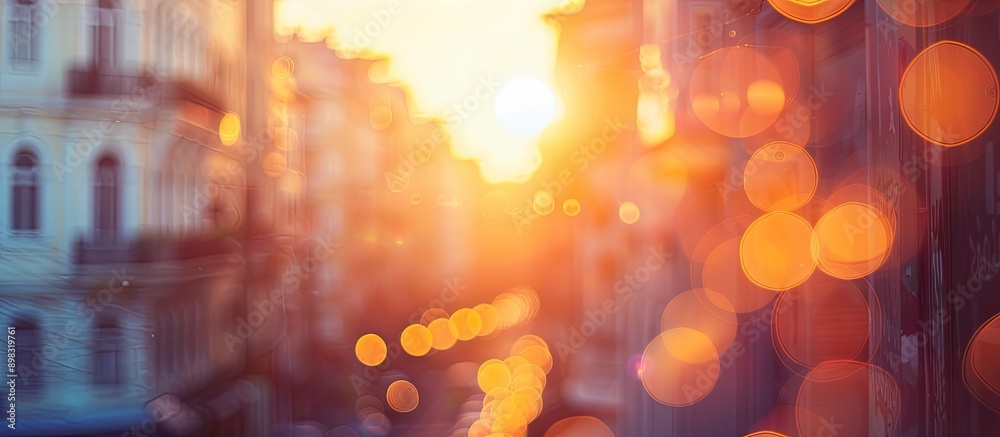 Aufkleber Create a stunning travel background with a blurred building in the image allowing for copy space