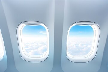 The airplane window from the inside transparent aircraft aviation.