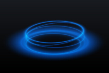 Neon ring. Glowing circle. Glow effect. Round light frame. abstract light lines of movement and speed. Abstract light lines of movement and speed. light green ellipse.