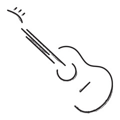 guitar brush strokes on a white background. Vector illustration.