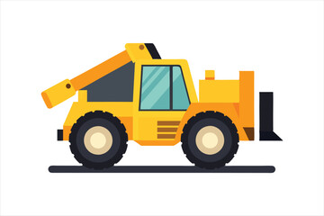  realistic Telehandler Construction vehicle vector artwork illustration