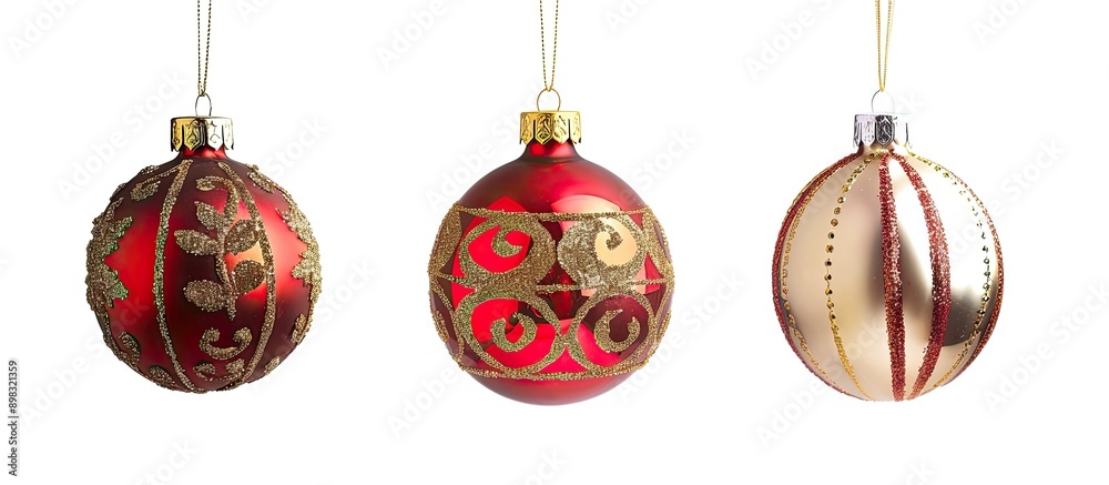 Aufkleber A Christmas ornament set against a white backdrop suitable for adding text or images. Creative banner. Copyspace image