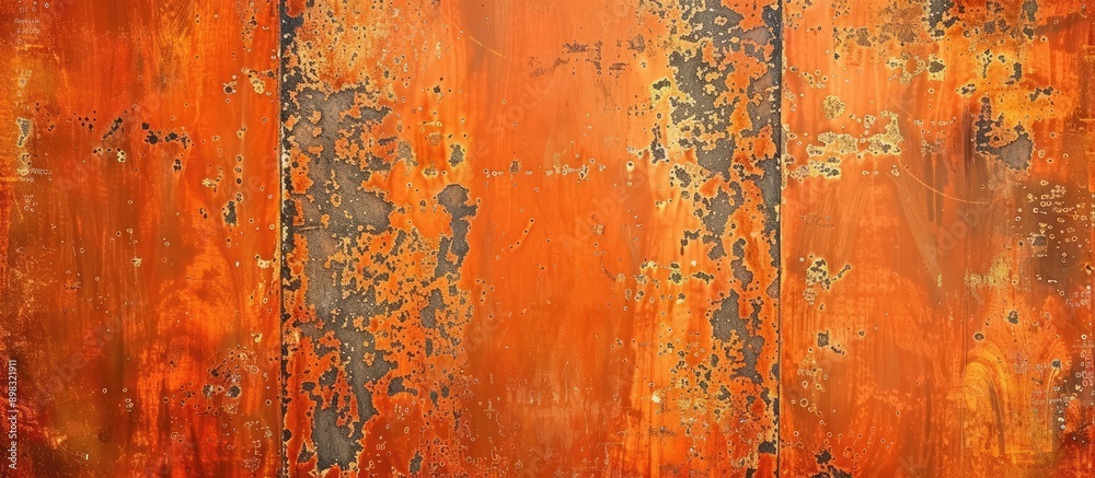Aufkleber An aged orange galvanized sheet featuring rust rough texture decay and a lovely pattern perfect for adding text or images with its empty copy space