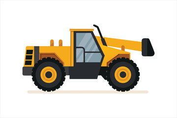  realistic Telehandler Construction vehicle vector artwork illustration