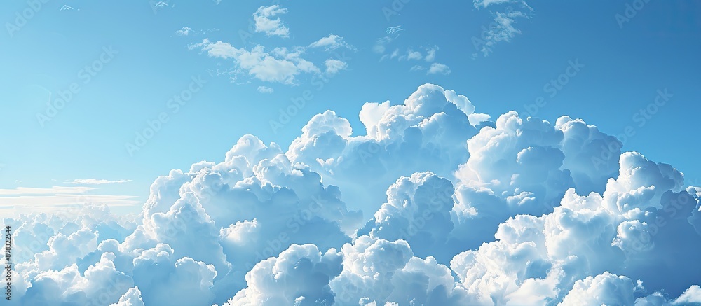 Aufkleber a clear day with a blue sky backdrop featuring white clouds copy space image available