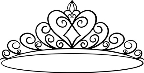 elegant heart-shaped princess crown © YAYORE