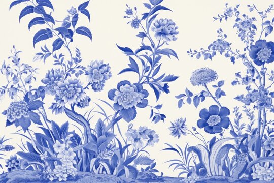 Flowers wallpaper pattern white.