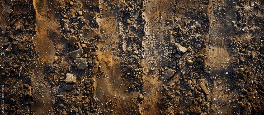 Aufkleber Aerial view of soil texture or background providing a copy space image