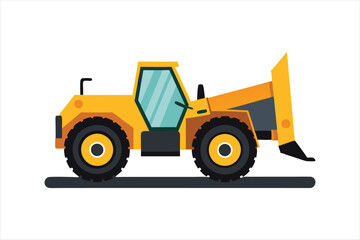 Naklejka premium realistic Telehandler Construction vehicle vector artwork illustration