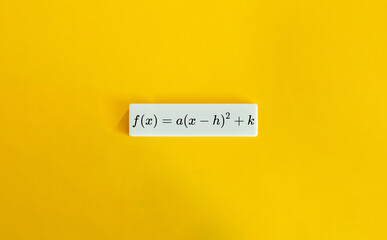 Quadratic function formula.