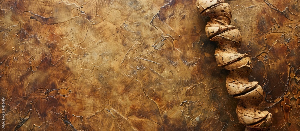 Leinwandbilder aerial perspective of a corkscrew with a blank background for writing a copy space image