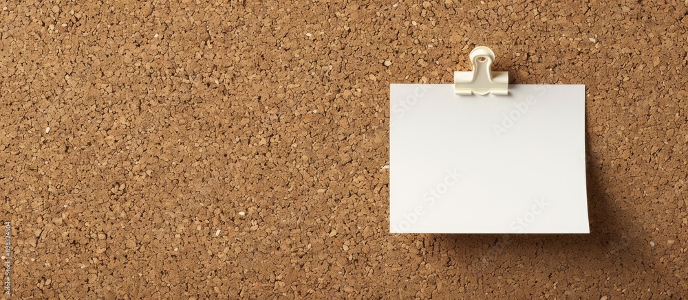 Poster attach paper to cork board for text and background with a copy space image
