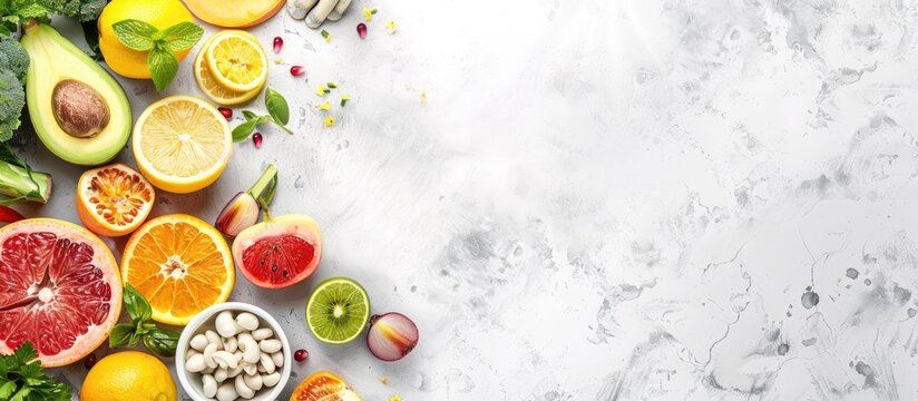 Boost your immune system with fruits and vegetables Healthy eating background featuring a copy space image - Powered by Adobe