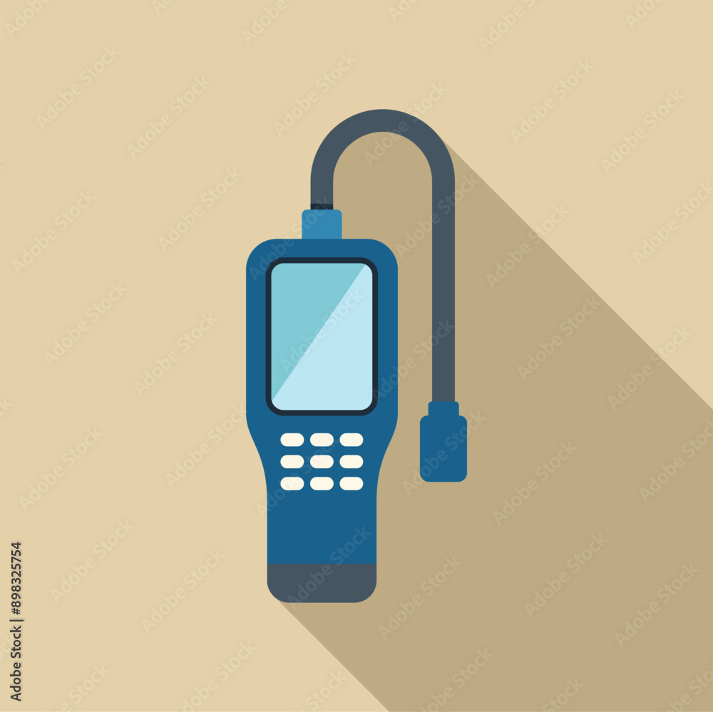 Poster gas detector device measuring instrument showing methane level