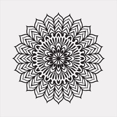 mandala silhouette vector on a white background