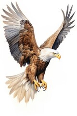 Obraz premium Eagle animal flying sketch.