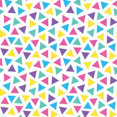 triangle shape seamless pattern, a collection of colorful triangles