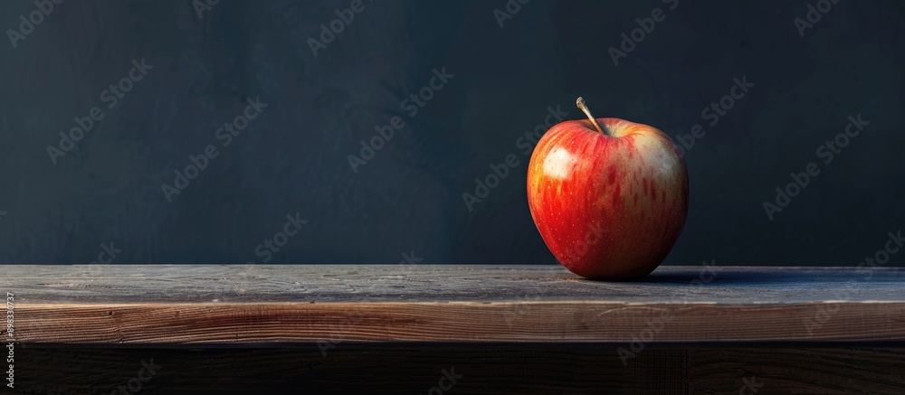 Fototapete An apple placed on a table with ample copy space image provides a simple yet visually appealing setting