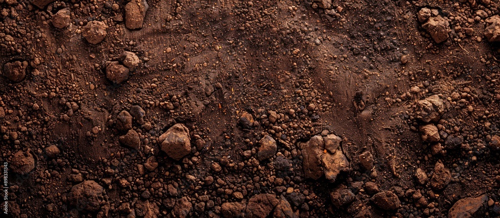 Poster Background of brown soil texture with copy space image