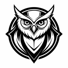 owl head icon vector