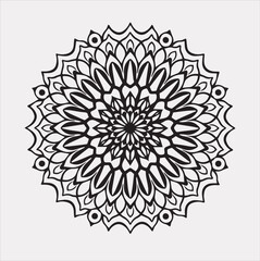 mandala silhouette vector on a white background