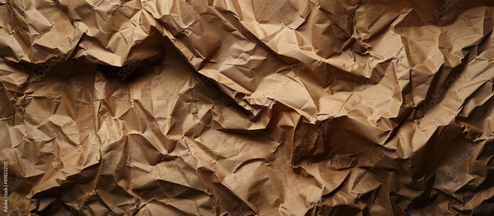 Aufkleber crumpled kraft paper with copy space image for wrapping