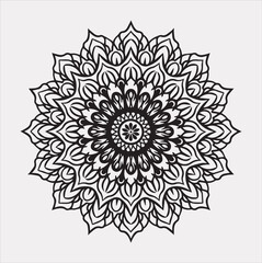 mandala silhouette vector on a white background