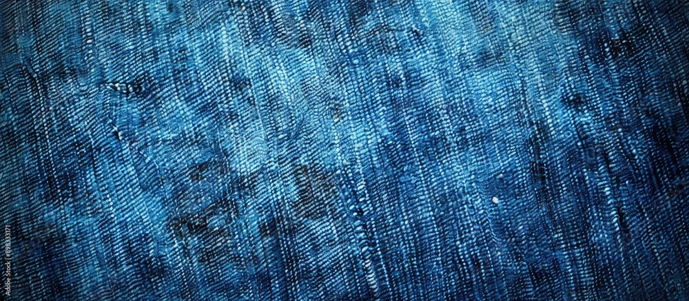 Poster denim jeans background with a blue color scheme showcasing a detailed texture of the denim fabric id