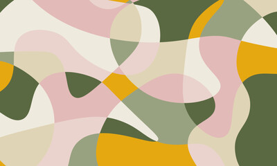 Artistic abstract background with hand drawn overlay shapes. Horizontal template banner and cover for social media ad