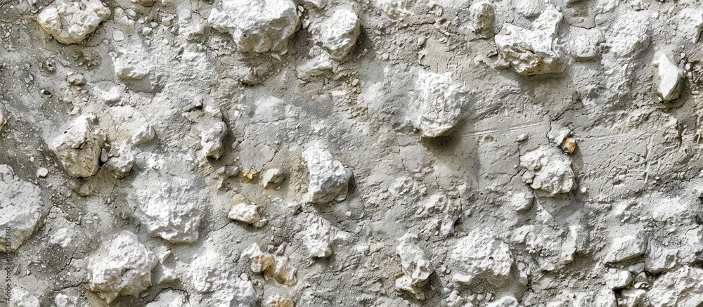 Poster Close up shot of a rough cement background with small white stones creating a textured surface ideal for copy space image