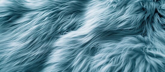 Obraz premium Close up of a fake fur texture in a serene light blue shade ideal as a background for decoration with ample copy space image