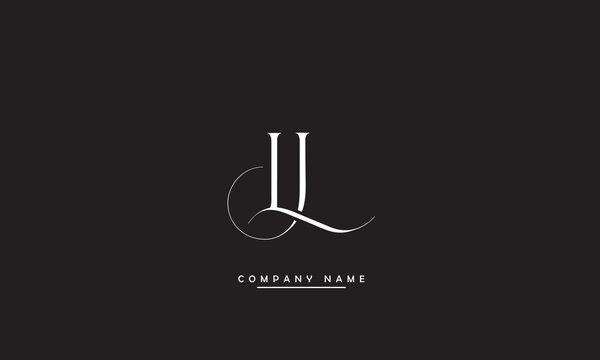 JL, LJ, J, L Abstract Letters Logo Monogram