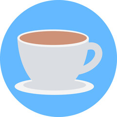 Cappuccino vector icon in rounded style 