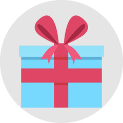 Gift Box vector icon in rounded style 