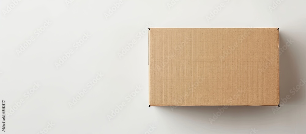 Aufkleber A cardboard box on a white background ideal for design presentations with copy space image