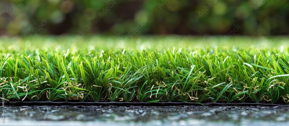 Poster Artificial grass providing a textured background ideal for a copy space image