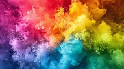 Obraz premium Colorful rainbow smoke abstract background creating fantastic patterns
