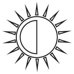 Adjust the contrast icon. Set of screen brightness control icons. Contrast settings icon. Contrast level icon.  vector illustration. EPS 10/AI