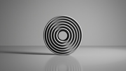 Obraz premium A close-up shot of a spiral object in monochrome tones