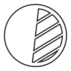 Adjust the contrast icon. Set of screen brightness control icons. Contrast settings icon. Contrast level icon.  vector illustration. EPS 10/AI