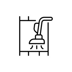 Carpet cleaning outline icons, minimalist vector illustration ,simple transparent graphic element .Isolated on white background