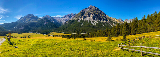 Mountain panoramic landscape. Mountain panorama. panorama of the mountains