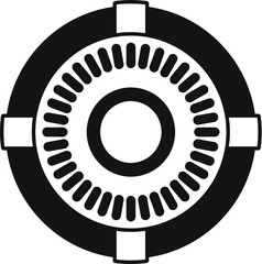 Circular saw blade rotating at high speed, creating a visually appealing effect